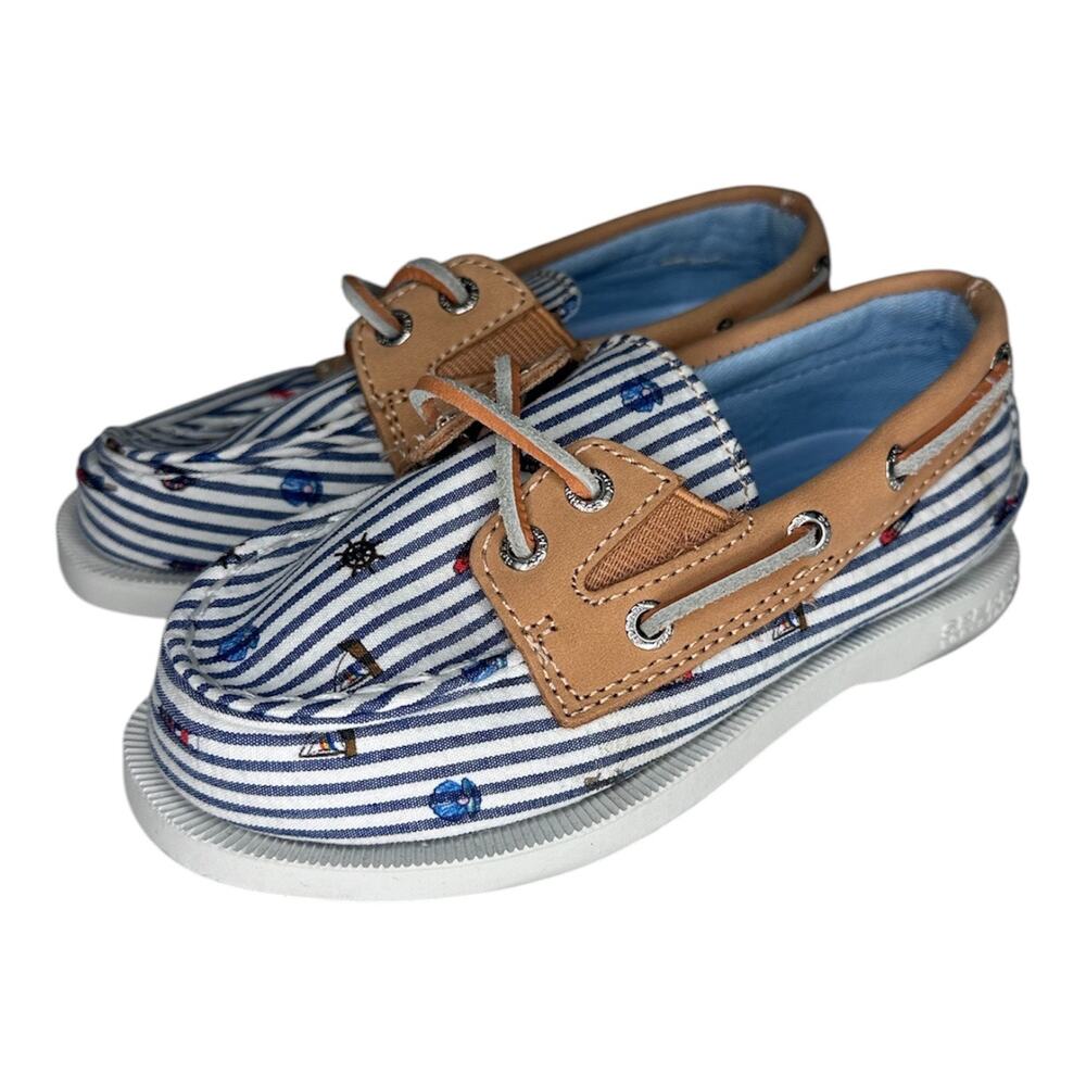 NWOT Sperry x Nordstrom Nautical Print Boat Shoes Size 8